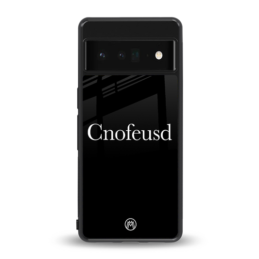 cnofeusd confused black back phone cover | glass case for google pixel 6 pro