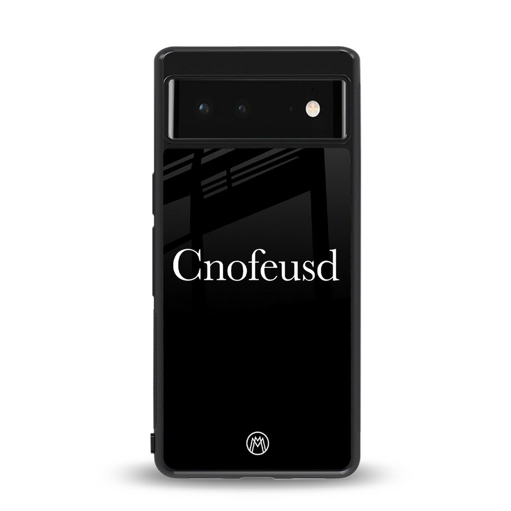 cnofeusd confused black back phone cover | glass case for google pixel 6