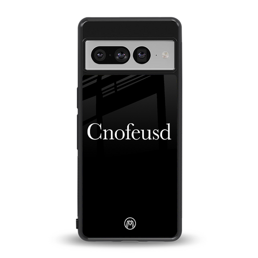 cnofeusd confused black back phone cover | glass case for google pixel 7 pro