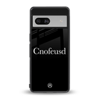 cnofeusd confused black back phone cover | glass case for Google Pixel 7
