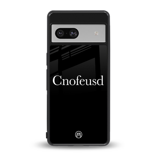 cnofeusd confused black back phone cover | glass case for Google Pixel 7