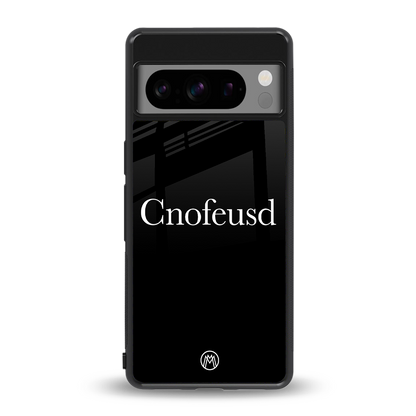 cnofeusd confused black back phone cover | glass case for google pixel 8 pro