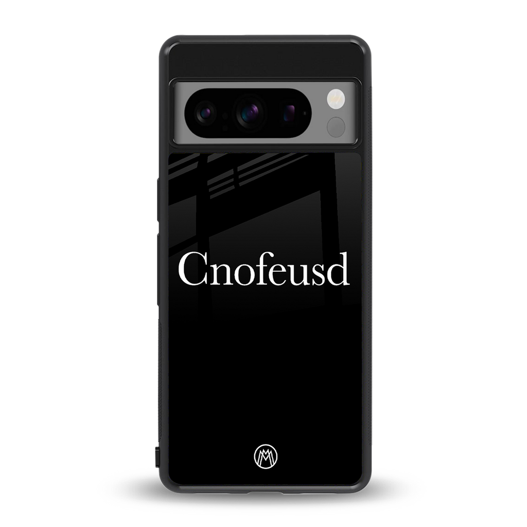 cnofeusd confused black back phone cover | glass case for google pixel 8 pro