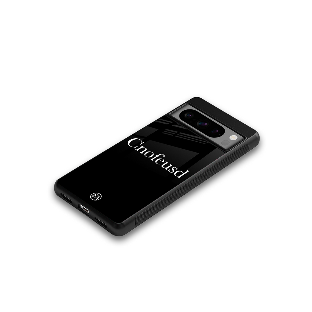 cnofeusd confused black back phone cover | glass case for google pixel 8 pro