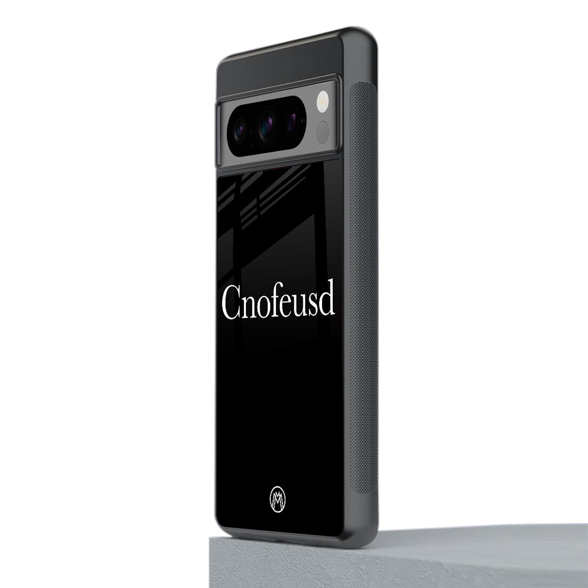 cnofeusd confused black back phone cover | glass case for google pixel 8 pro