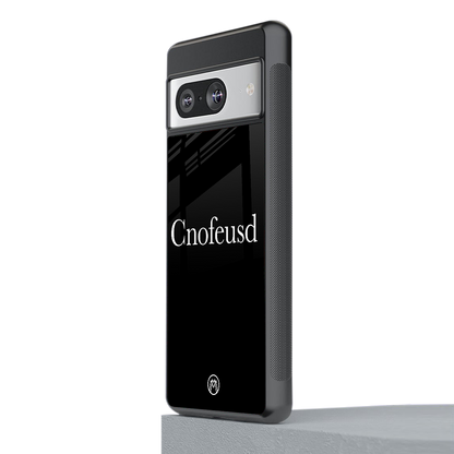 cnofeusd confused black back phone cover | glass case for Google Pixel 8