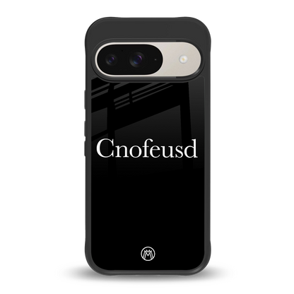 cnofeusd confused black back phone cover | glass case for google pixel 9