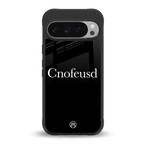 cnofeusd confused black back phone cover | glass case for google pixel 9 pro
