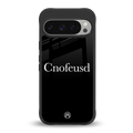 cnofeusd confused black back phone cover | glass case for google pixel 9 pro xl
