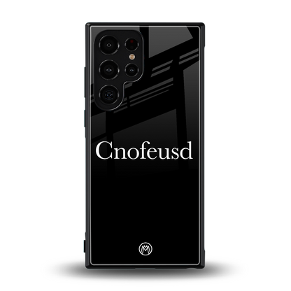 cnofeusd confused black back phone cover | glass case for samsung galaxy s24 ultra