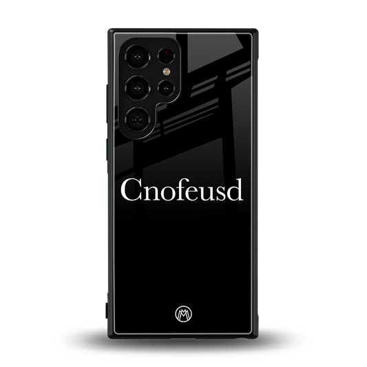 cnofeusd confused black back phone cover | glass case for samsung galaxy s24 ultra