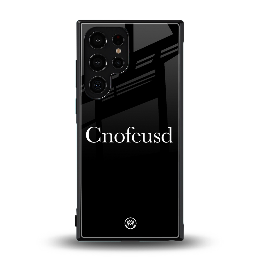 cnofeusd confused black back phone cover | glass case for samsung galaxy s23 ultra