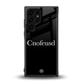 cnofeusd confused black back phone cover | glass case for samsung galaxy s23 ultra
