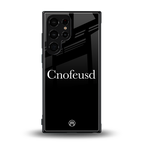 cnofeusd confused black back phone cover | glass case for samsung galaxy s23 ultra