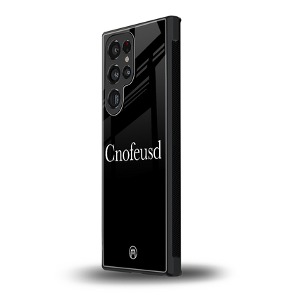 cnofeusd confused black back phone cover | glass case for samsung galaxy s24 ultra