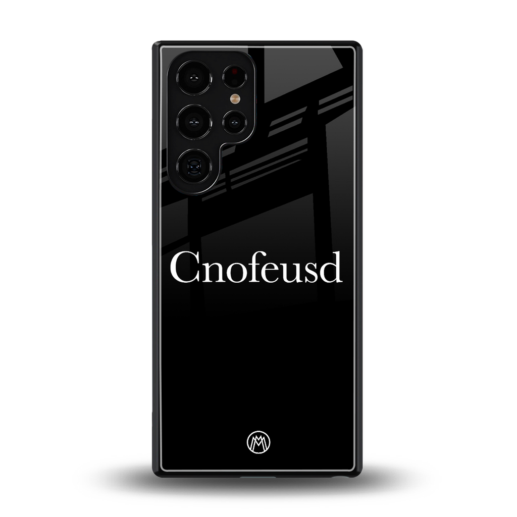 cnofeusd confused black back phone cover | glass case for samsung galaxy s25 ultra