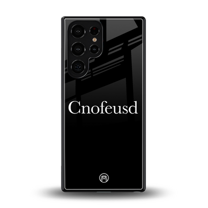 cnofeusd confused black back phone cover | glass case for samsung galaxy s25 ultra