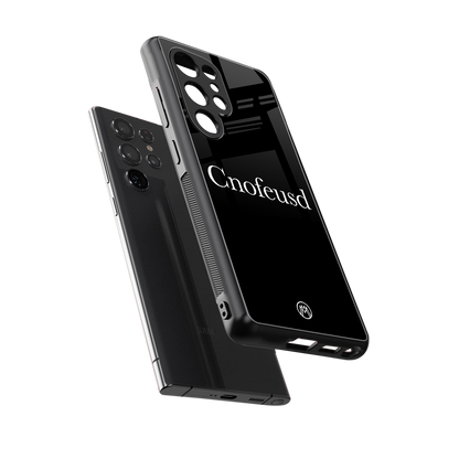 cnofeusd confused black back phone cover | glass case for samsung galaxy s25 ultra