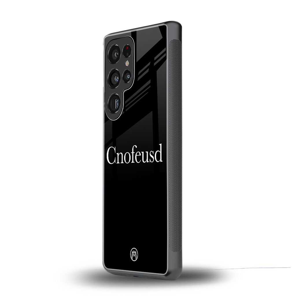 cnofeusd confused black back phone cover | glass case for samsung galaxy s25 ultra