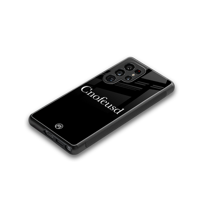 cnofeusd confused black back phone cover | glass case for samsung galaxy s25 ultra