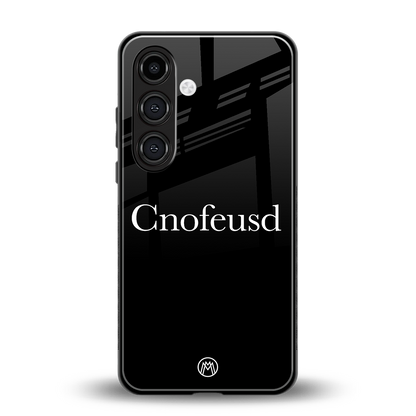cnofeusd confused black back phone cover | glass case for samsung galaxy s23 plus