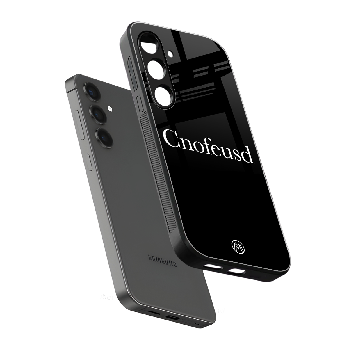 cnofeusd confused black back phone cover | glass case for samsung galaxy s24 fe
