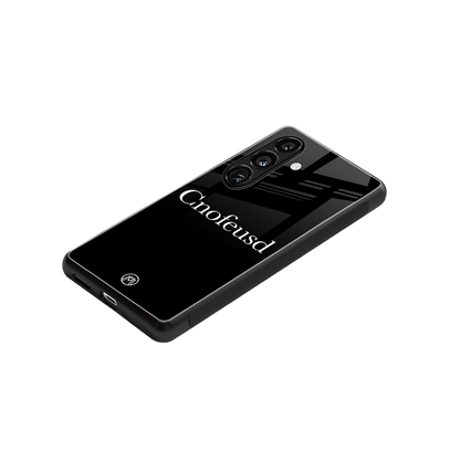 cnofeusd confused black back phone cover | glass case for samsung galaxy s23 plus