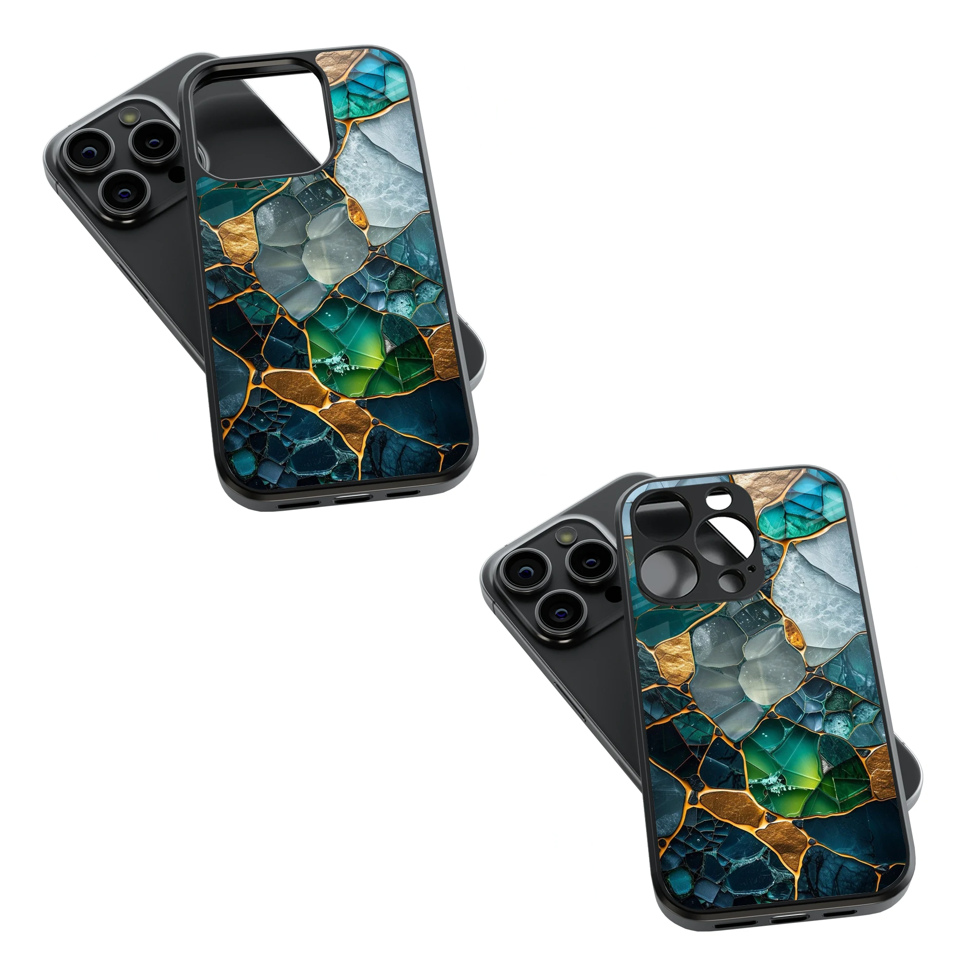Trendy Glass Back Mobile Case for iPhone, Samsung, Redmi, OnePlus, Google Pixel, Motorola