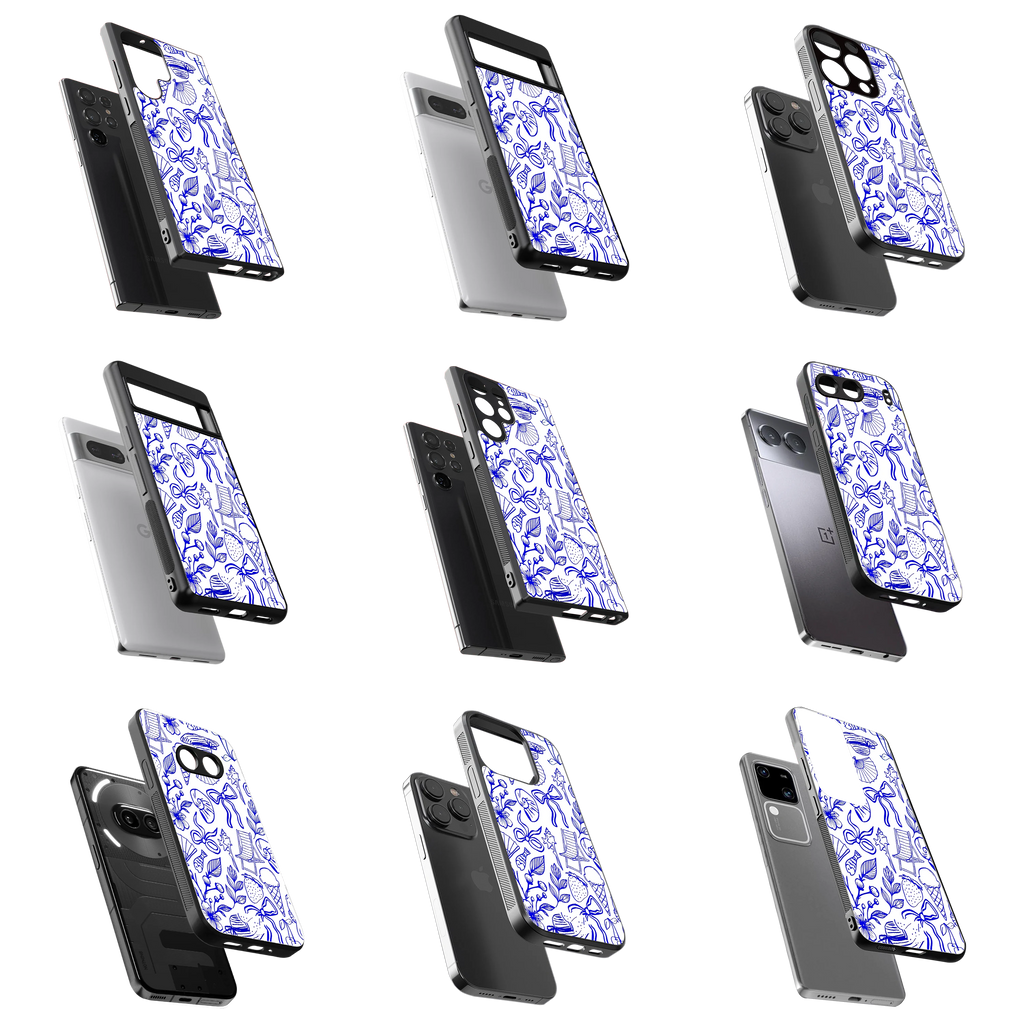 Durable Glass Back Mobile Case for iPhone, Samsung, OnePlus, Google Pixel, Redmi, Vivo, Oppo