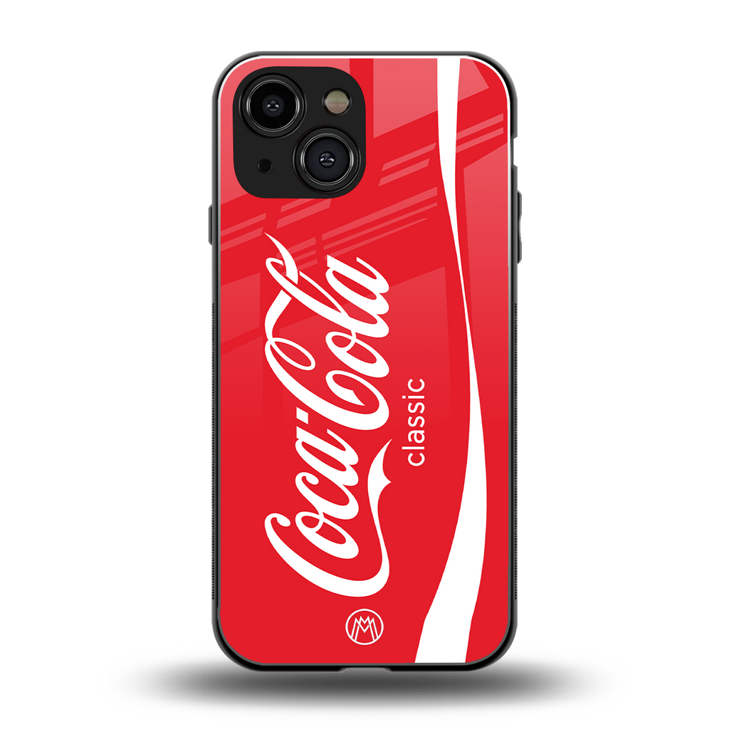 coca cola classic back phone cover | glass case for iphone 13 mini