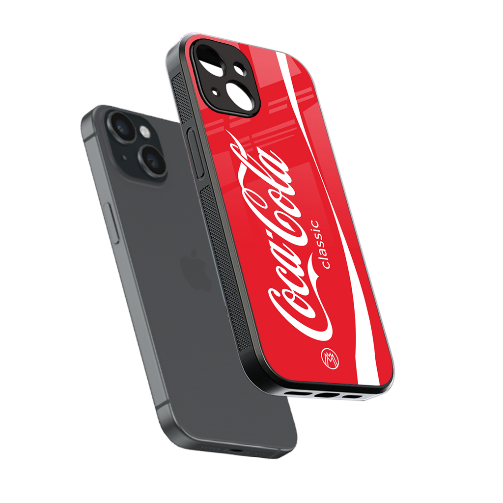 coca cola classic back phone cover | glass case for iphone 13 mini