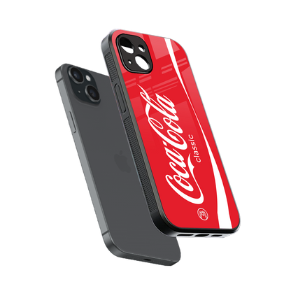 coca cola classic back phone cover | glass case for iphone 14 plus
