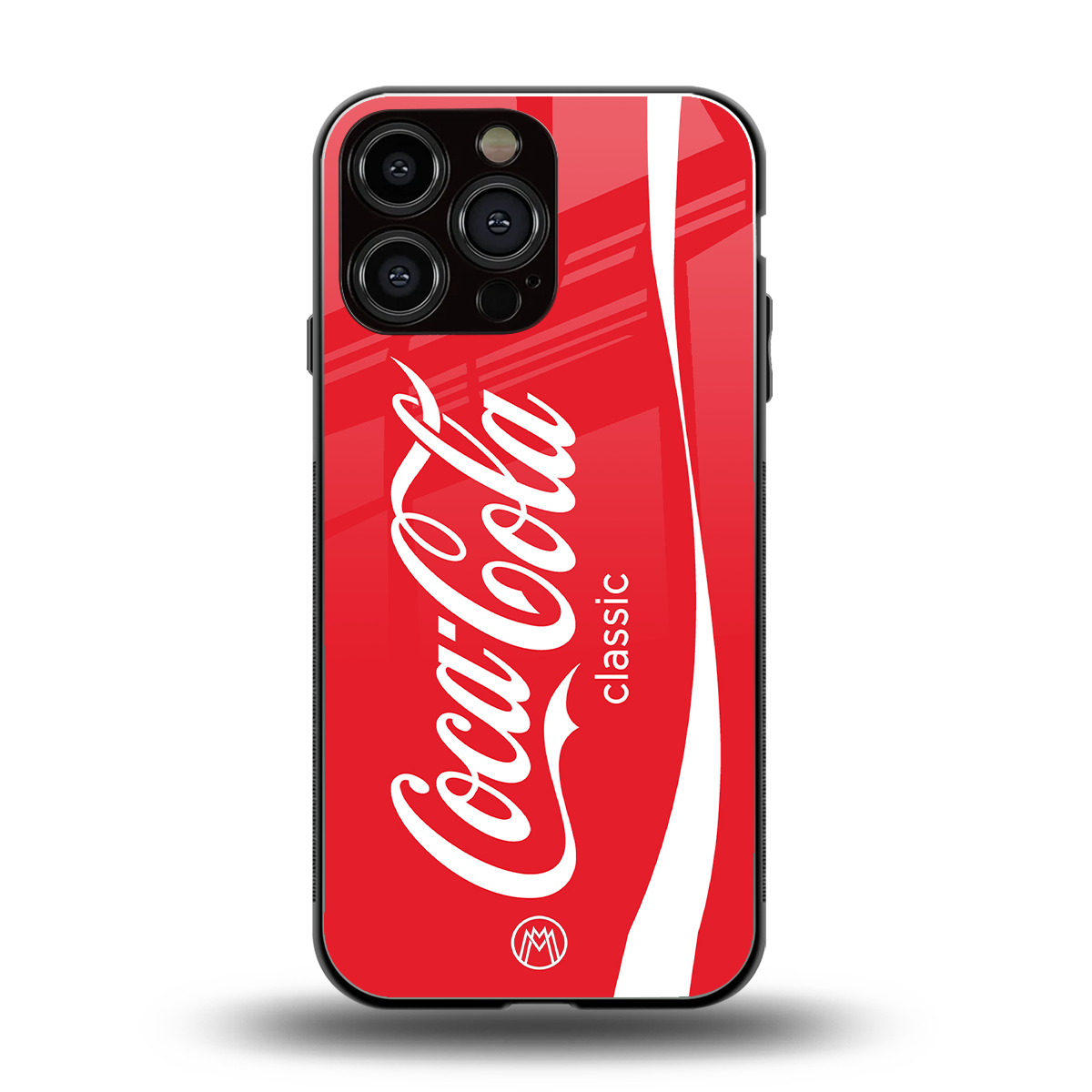 coca cola classic back phone cover | glass case for iphone 15 pro max