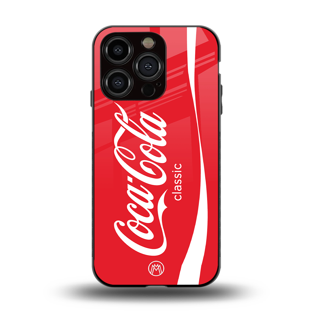 coca cola classic back phone cover | glass case for iphone 15 pro