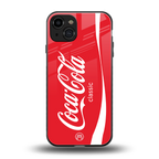 coca cola classic back phone cover | glass case for iphone 15