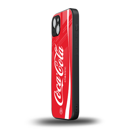 coca cola classic back phone cover | glass case for iphone 15