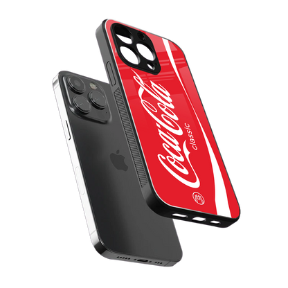 coca cola classic back phone cover | glass case for iphone 14 pro