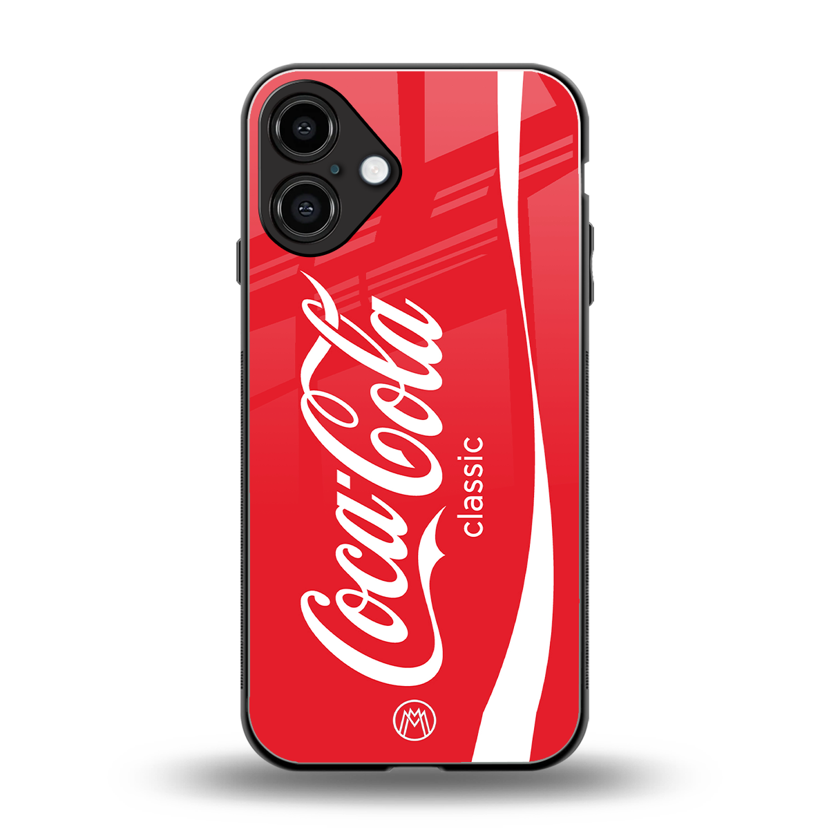 coca cola classic back phone cover | glass case for iphone 16 plus