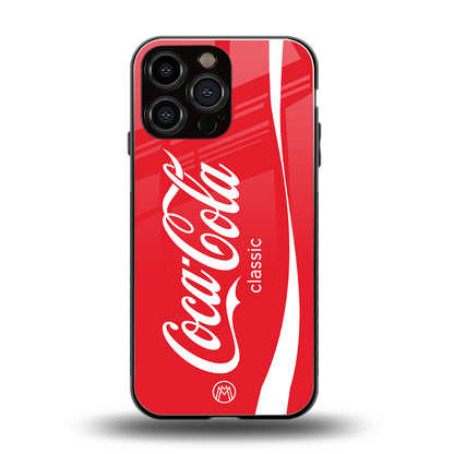 coca cola classic back phone cover | glass case for iphone 16 pro max