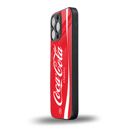 coca cola classic back phone cover | glass case for iphone 16 pro max
