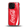 coca cola classic back phone cover | glass case for iphone 16 pro
