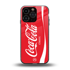 coca cola classic back phone cover | glass case for iphone 16 pro