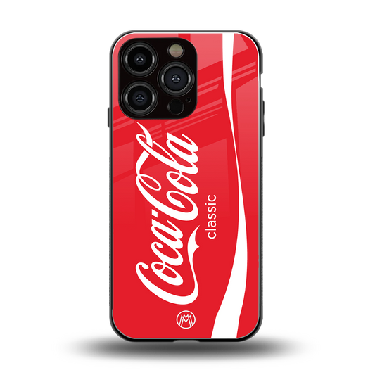 coca cola classic back phone cover | glass case for iphone 16 pro