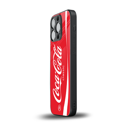 coca cola classic back phone cover | glass case for iphone 16 pro