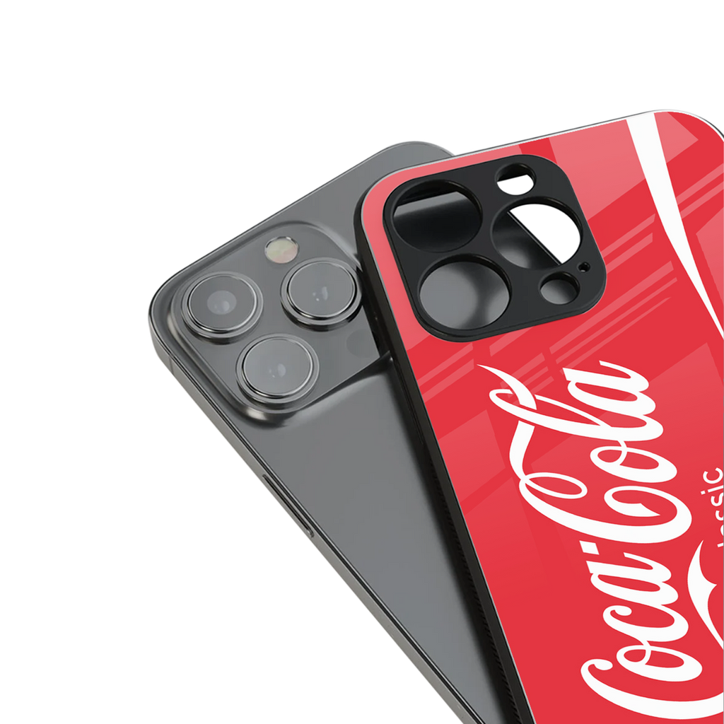 coca cola classic back phone cover | glass case for iphone 16 pro max