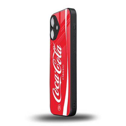 coca cola classic back phone cover | glass case for iphone 16