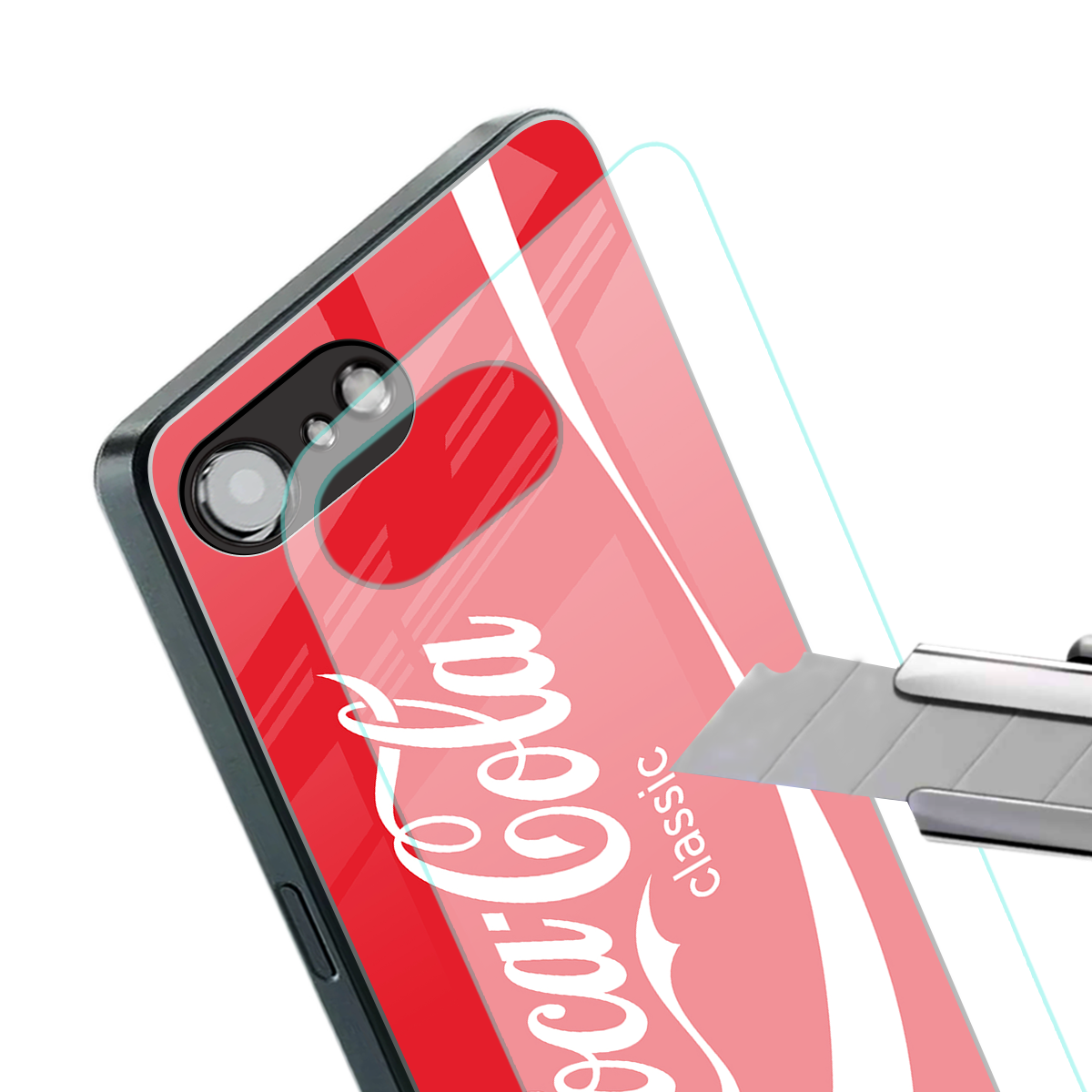 coca cola classic back phone cover | glass case for iphone 16e