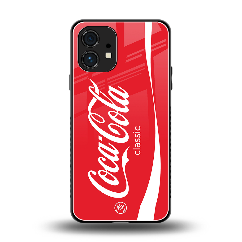 coca cola classic back phone cover | glass case for nothing phone 1
