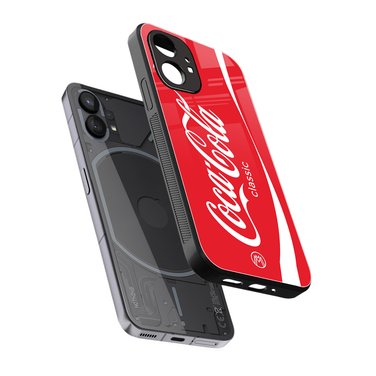 coca cola classic back phone cover | glass case for nothing phone 1