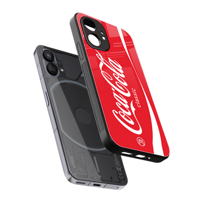 coca cola classic back phone cover | glass case for nothing phone 1